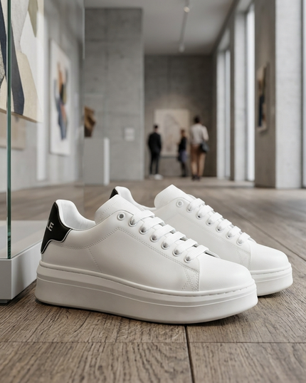 GAELLE PARIS — Damen Sport Sneaker Weiss Classic