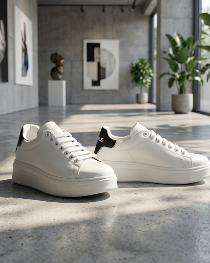 GAELLE PARIS — Damen Sport Sneaker Weiss Classic