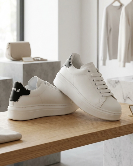 GAELLE PARIS — Damen Sport Sneaker Weiss Classic