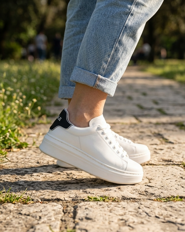 GAELLE PARIS — Damen Sport Sneaker Weiss Classic
