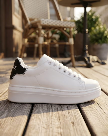GAELLE PARIS — Damen Sport Sneaker Weiss Classic