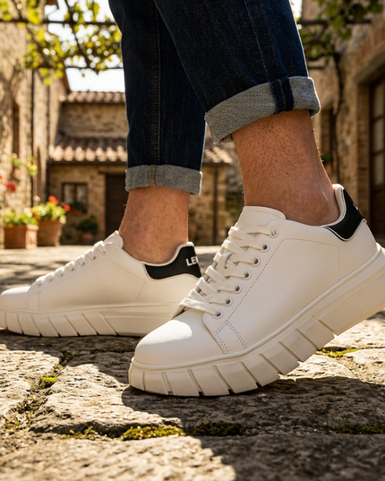 GAELLE PARIS — Herren Sport Sneaker Weiss