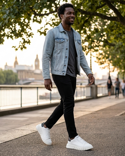 GAELLE PARIS — Herren Sport Sneaker Weiss