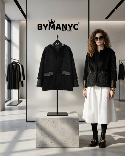 MARINE PARK — Damen Eco Jacke Schwarz | NY CITY Collection