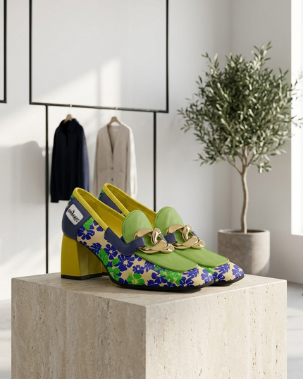 ASTORIA Couture — Damen Heeled Loafer Amarillo (Gelb) | Handgefertigt in Italien