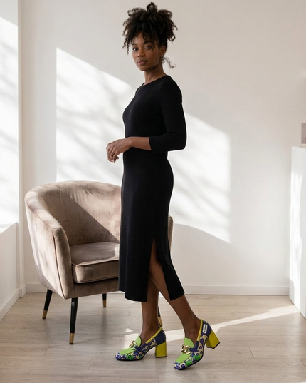 ASTORIA Couture — Damen Heeled Loafer Amarillo (Gelb) | Handgefertigt in Italien