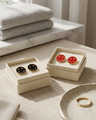 Smiley Face Ohrstecker Gold