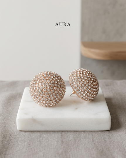 STUDIO 54 — Strass-Ohrringe Disco Gold
