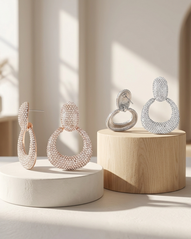 LINCOLN CENTER Boucles d'oreilles créoles ornées de bijoux : NYFW BYMANYC ® New York