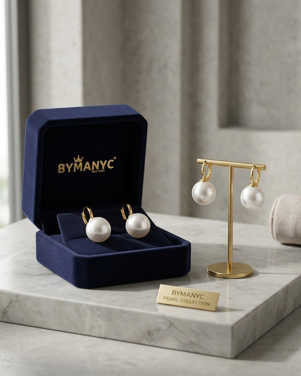 Boucles d'oreilles pendantes classiques SOHO avec perles | BYMANYC ® New York