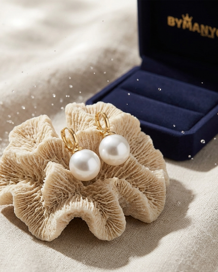Boucles d'oreilles pendantes classiques SOHO avec perles | BYMANYC ® New York
