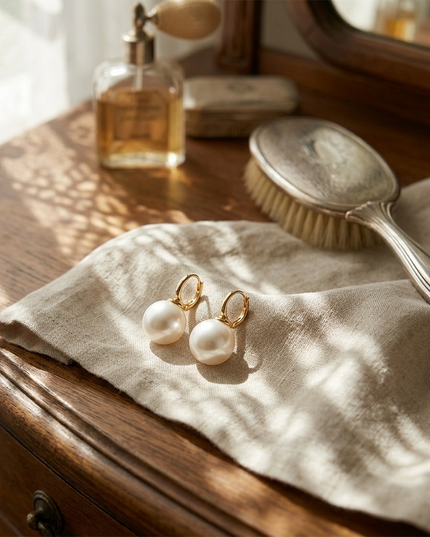 Boucles d'oreilles pendantes classiques SOHO avec perles | BYMANYC ® New York