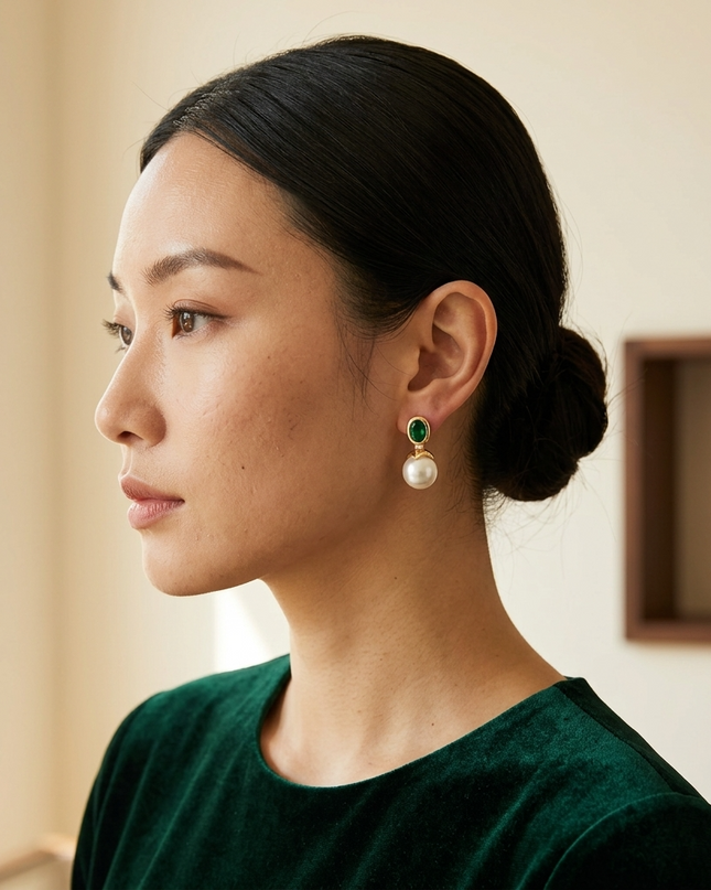 Boucles d'oreilles pendantes Perles Majestueuses SOHO BYMANYC ® New York