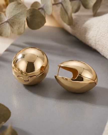 TRIBECA — Hohle Muschel-Ohrringe | Gold / Silber