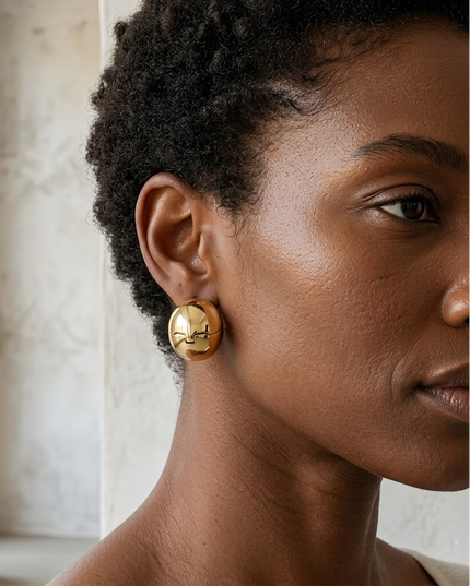 TRIBECA — Hohle Muschel-Ohrringe | Gold / Silber