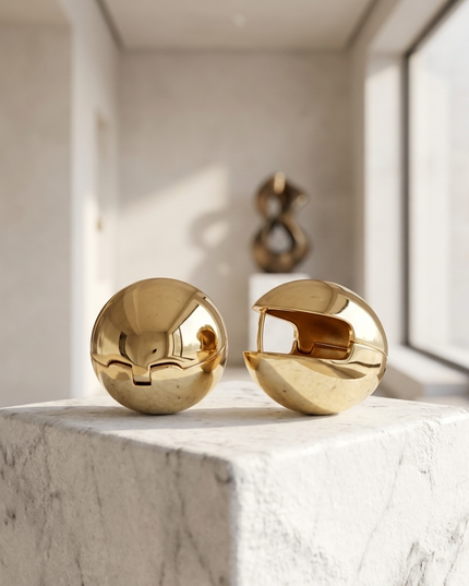 TRIBECA — Hohle Muschel-Ohrringe | Gold / Silber