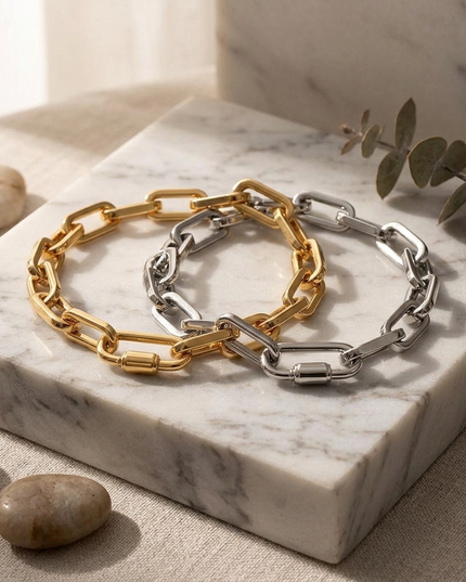 ANTONIA — Chunky Link Halskette | Gold / Silber | Denise Pacini