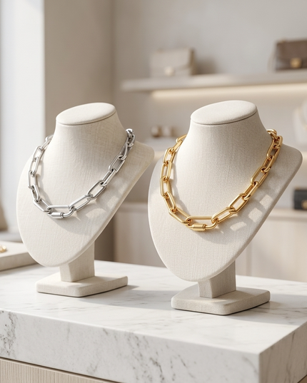 ANTONIA — Chunky Link Halskette | Gold / Silber | Denise Pacini