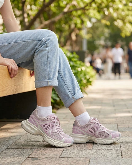 Masoomake Chunky Athletic Sneakers Lavender