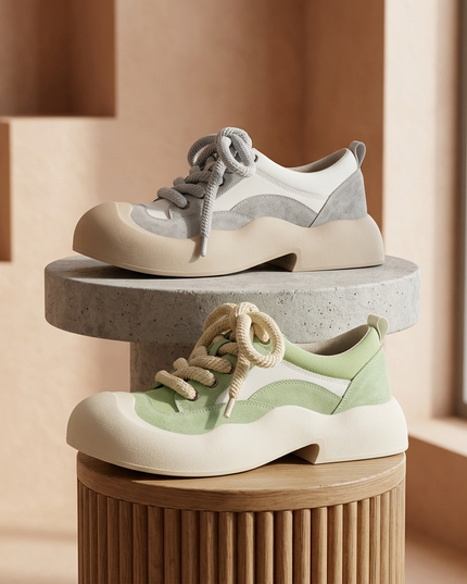 Masoomake Pastel Bubble Lace Ups