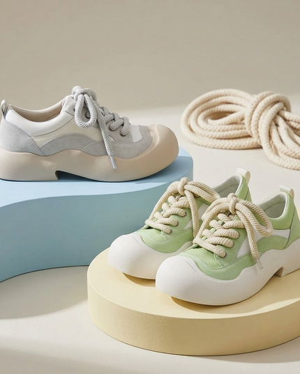 Masoomake Pastel Bubble Lace Ups