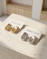 TRIBECA Square Chic Creolen | Gold & Silber