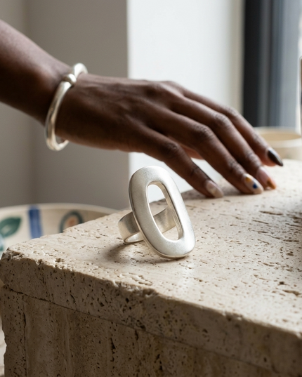 HUDSON Matt Ring | Damen | Matte Silver