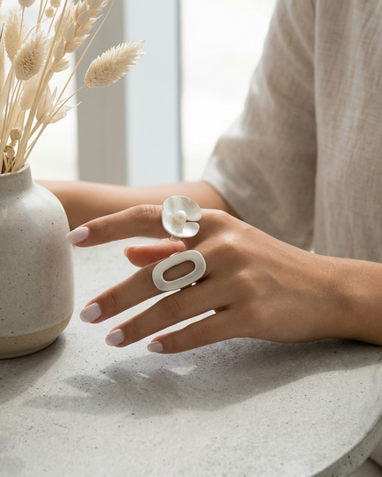 HUDSON Matt Ring | Damen | Matte Silver