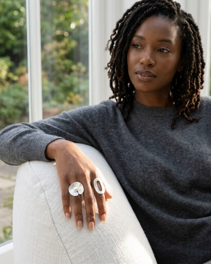 HUDSON Matt Ring | Damen | Matte Silver