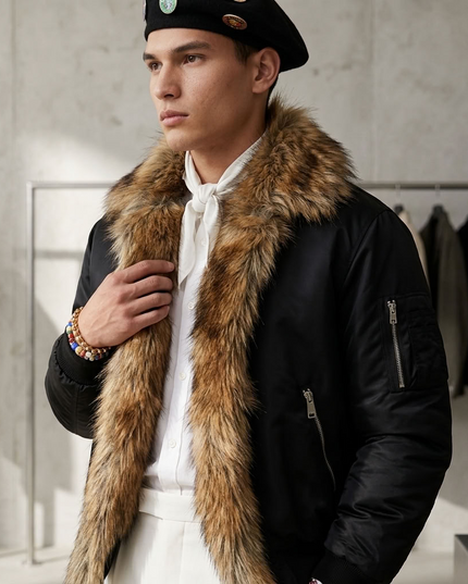 CHELSEA COUTURE Bomber Jacket Herren | Schwarz