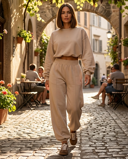 BRONX Damen Freizeit Set - Beige