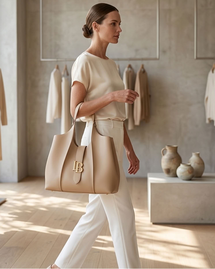 LaBante London | Chelsea Shoulder Bag | Vegan | Nude