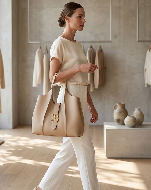 LaBante London | Chelsea Shoulder Bag | Vegan | Nude