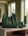 LaBante London | Chelsea Set | Shoulder Bag + Mini Wallet | Vegan | Grün
