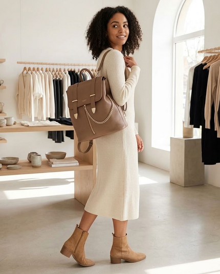 LaBante London | Agnes Vegan Backpack | Braun