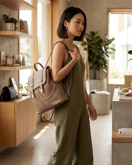 LaBante London | Agnes Vegan Backpack | Braun