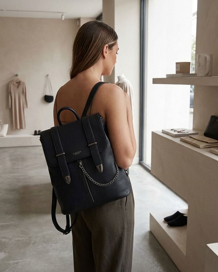 Sac à dos Agnes noir pour femme