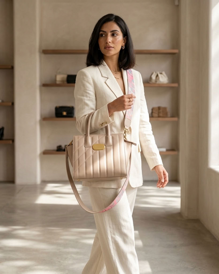 LaBante London | Mini Demi Tote Bag | Iris Scott | Beige