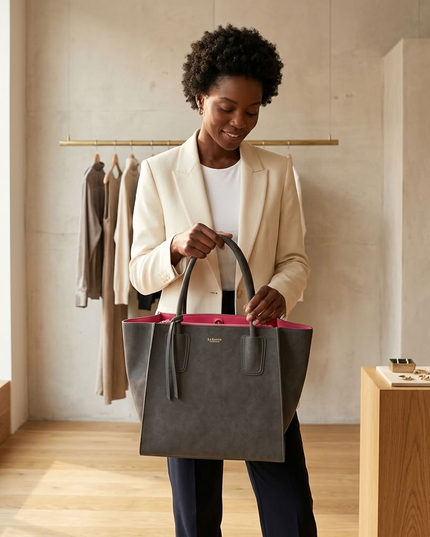 LaBante London | Demi Vegan Winged Tote Bag | Grau