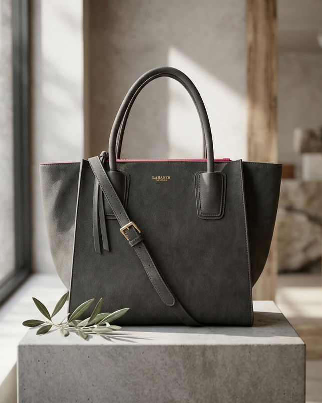 LaBante London | Demi Vegan Winged Tote Bag | Grau