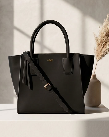 LaBante London | Demi Vegan Winged Tote Bag | Schwarz
