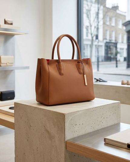 LaBante London | Grant Shoulder Bag | Kaktus-Leder | Braun