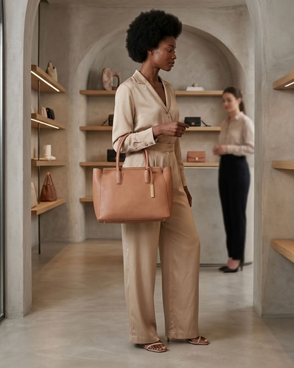 LaBante London | Grant Shoulder Bag | Kaktus-Leder | Braun