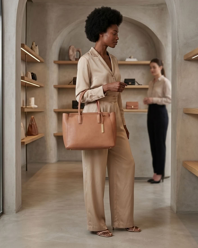 LaBante London | Grant Shoulder Bag | Kaktus-Leder | Braun