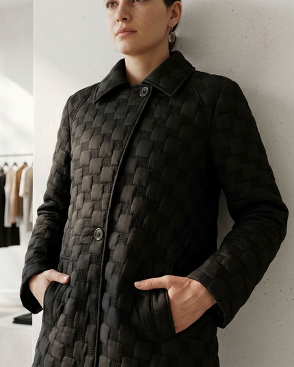 BYMANYC | Fifth Avenue Long Quilted Puffer Coat | Black
