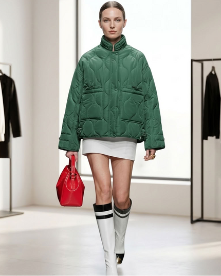 BYMANYC | SOHO Emerald Quilted Jacket | Green