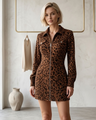 BYMANYC ® New York | Velvet Leopard Zip-Dress | Leopard