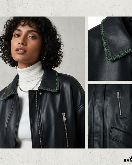 BYMANYC ® New York | Kenmare Vegan Leather Overshirt | Black