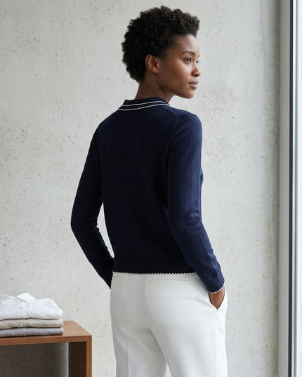 BYMANYC ® New York | Gramercy Polo Sweater | Navy Blue