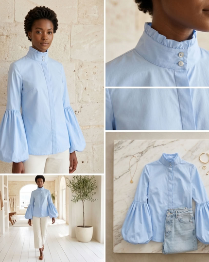 BYMANYC ® New York | Portland Blouse | Sky Blue